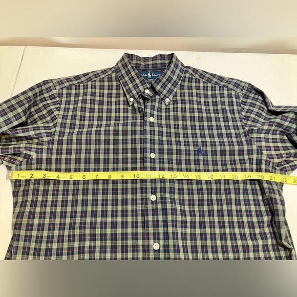 VTG Polo Ralph Lauren Plaid Long Sleeve Button Down Shirt Classic Fit Size M - Picture 7 of 11